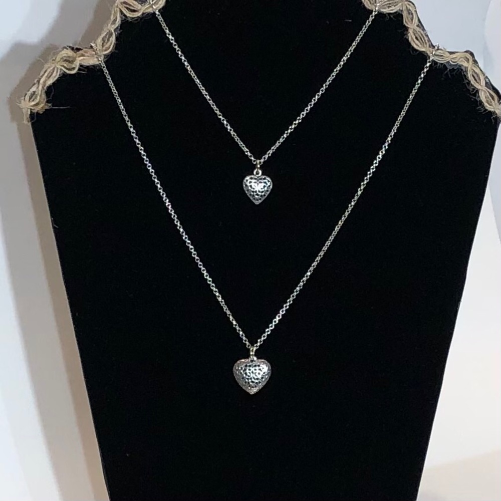 Ilaria Peru Heart Doble Necklace & Earrings 950 - Picture 1 of 9